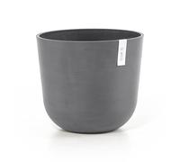 ECOPOTS Vaso rotondo Oslo 35 grigio + serbatoio dell'acqua - Ø 35 x H. 30,5 cm - 21,7 L