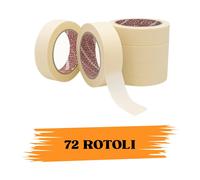 EcoPrice® Nastro Adesivo Carta Gommata 25Mmx50m 72 ROTOLI