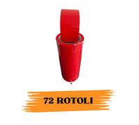EcoPrice® Nastro Adesivo Imballaggio Colorato Red 48mmx66m 72 Rotoli