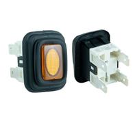 EcoPrice® - Ricambi 100% compatibile per macchina caffè FROG sistema originale + 5 cialde omaggio (INTERRUTTORE SPIA BIPOLARE ARANCIO)