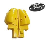 EcoPrice® - Scocche Frog Sinistra e Destra con Targhetta - Ricambi 100% compatibili con macchine caffè Frog componenti originali COLORE (Giallo)