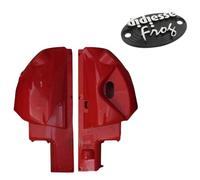 EcoPrice® - Scocche Frog Sinistra e Destra con Targhetta - Ricambi 100% compatibili con macchine caffè Frog componenti originali COLORE (Rosso pieno)