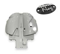 EcoPrice® - Scocche Frog Sinistra e Destra con Targhetta - Ricambi 100% compatibili con macchine caffè Frog componenti originali COLORE (Gesso)