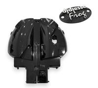 EcoPrice® - Scocche Frog Sinistra e Destra con Targhetta - Ricambi 100% compatibili con macchine caffè Frog componenti originali COLORE (Nero Lucido)