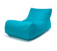Ecopuf - Master Polyester Divano Pouf da esterno Chaise Longue - Pouf Poltrona con custodia e maniglia - Poltrona Relax da salotto - 115x65x60cm, Celeste Nc7