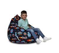 Ecopuf Oscar Modern - Pouf pera, sako, poltrona Cuscino morbido con imbottitura - Per bambini e adulti - Per la casa e l'esterno - Poliestere Resistente - 90x110cm - Arcate di veicoli spaziali Dg40