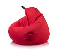 Ecopuf Oscar Outdoor - Pouf a pera, sako, poltrona Cuscino morbido con imbottitura - Per bambini e adulti - Per la casa e l'esterno - Poliestere resistente, con maniglia - 90x110cm - M5