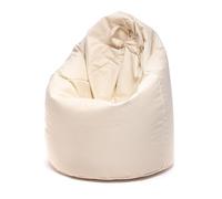 Ecopuf - Poltrona pouf Sako - Pouf per la cameretta dei bambini - Borsa in tessuto robusto - Sedia da salotto - Arredamento - Poltrona L - 70x110cm - Crema Nc18