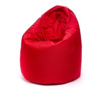 Ecopuf - Poltrona pouf Sako - Pouf per la cameretta dei bambini - Borsa in tessuto robusto - Sedia da salotto - Arredamento - Poltrona L - 70x110cm - Rosso Nc12