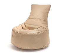 Ecopuf Poltrona Pouf Seat L per Interno ed Esterno - idrorepellente e comodo - Pouf in poliestere robusto - schienale alto