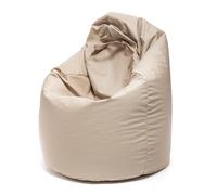 Ecopuf | Puff Poltrona Taglia L - in Morbida Ecopelle - A Antistrappo Antimacchia - Imbottitura Polistirolo - A Sacco Doppia Zip Dim70x110Cm