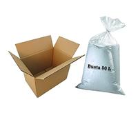 Ecopuf Ricarica Polistirolo EPS per Riempimento Pouf Poltrone Sacco Busta da 50 Litri 1 Kg