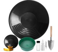 Ecoret-Pro Bacino per La Ricerca Dell'Oro, Setaccio per Oro, Canaletta per Oro, Gold Panning Pan Kit, Gold Setaccio Vassoio Accessorio per Sabbia Oro Miniere Lavaggio Manuale Oro Panning