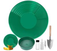 Ecoret-Pro Bacino per La Ricerca Dell'Oro, Setaccio per Oro, Canaletta per Oro, Gold Panning Pan Kit, Gold Setaccio Vassoio Accessorio per Sabbia Oro Miniere Lavaggio Manuale Oro Panning (Verde)