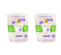 Ecoricarica Sapone Mani 1300 ml Petali di Orchidea, 2 Pezzi, Ricarica Maxi, Liquido, Delicato sulla Pelle, Risparmio Plastica