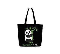 Ecoright Shoulder Bag, Canvas Shopper Bag, Casual Handbag, Large Shoulder Bag with Inner Pocket for School, Work Bag, Women's Bag, Sparrow Natural & Black, Utility