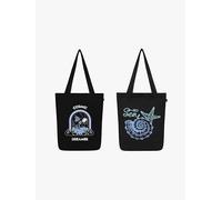 Ecoright Shopping Bag, Cotton Fabric Bag, Printed with Zip, Robust Carry Bag with Handle, Fabric Bag for Women, Utility