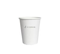 Ecorigin Bicchieri usa e getta in cartone bianco. Confezione da 1000 pezzi 8oz / 240 ml.