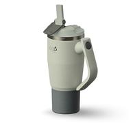 ECOROOTS Rocket Tazza Termica e Borraccia 2 in 1 - Acqua Fredda 24h / Calda 12h - Termos Acciaio Inox - Coperchio Antigoccia - Manico Girevole - Bottiglia Multiuso Yoga, Ufficio, Viaggi (GRIGIO NASA)