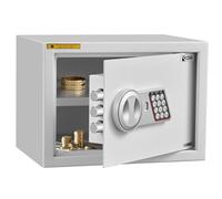 Ecosa Cassaforte elettronica 35 × 25 × 25 cm - Cassaforte per mobili e da parete con codice numerico e chiave, cassaforte per hotel per casa, chiusura a doppio bullone extra spesso, ignifugo