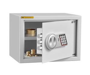 Ecosa Cassaforte elettronica 35 × 25 × 25 cm - Cassaforte per mobili e da parete con codice numerico e chiave, cassaforte per hotel per casa, chiusura a doppio bullone extra spesso, ignifugo