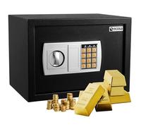 Ecosa Cassaforte elettronica, 35 x 25 x 25 cm, con serratura a combinazione e chiave, cassaforte per hotel, cassaforte per mobili, per casa e bambini, con 3 chiusure a doppio bullone extra spesse