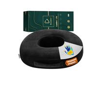 Ecosafeter Cuscino da seduta a ciambella Sollievo da Emorroidi, Coccige e Dolore alla Schiena-Ergonomico per Sedia da Ufficio, Auto e Sedia a Rotelle