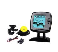 Ecoscandaglio Subacqueo, Fish Finder. FF918-180S. Sensore del trasduttore cablato Fishfinder 45 gradi Echo LCD. Localizzatore di pesce for barche(Blauw)