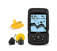 Ecoscandaglio Subacqueo, Sonar Trasduttore 2-in-1 Cablato e sensore wireless Portatile Pesh Finder 328ft / 100m Profondità(FF718LiD)