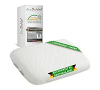 EcoSchlaf® OrthoDual, cuscino ortopedico certificato, cuscino cervicale per chi dorme sul fianco, in doppia memory foam, cuscino ergonomico, dolore al collo (60 x 35 x 14)