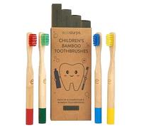EcoSlurps Spazzolini da denti in bambù confezione multipla - Confezione famiglia di spazzolini biodegradabili - Spazzolini da denti naturali vegani ecologici in bambù (4 Kids)