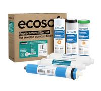 Ecosoft set di ricambi per PURE Balance, 6 cartucce con membrana RO | Per sistemi a osmosi inversa Ecosoft PURE Balance, con filtro mineralizzatore, installazione sotto lavello