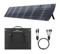 Ecosonique - Pannello solare portatile da 200 W, pieghevole e leggero, con cavalletto, USB-C PD3.0 e USB-A QC3.0, MC4 e multi-uscita per centrali elettriche, generatori, camper, campeggio e uso