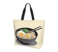 Ecosostenibile Borsa Da Spiaggia Delicious Sweet Ramen Borsa Stoffa Shopper Lavabile Busta Spesa Per Shopping, Scuola, Regali, 40X50X15Cm
