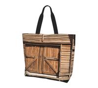 Ecosostenibile Shopping Bag Barn Door Borsa Stoffa Shopper Casual Borsa Di Tela Per Regali, Shopping, Scuola, 40X50X15Cm