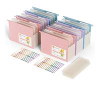 EcoStash Cartelle Sospesa A4 per Schedario, Cartella Espandibile in Paglia di Grano, Tasche da 12 cm, Grande Capacità, Senza BPA, Ritorno alla Natura, Vita Sana, Archivio Documenti Ufficio - 6PCS