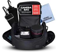 eCostConnection Custodia imbottita per attrezzatura fotografica, media, morbida, compatibile con fotocamere e attrezzature Canon, Sony, Nikon, Olympus, Fuji, Samsung