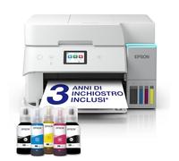 EcoTank ET-4956 Stampante bianca multifunzione A4 Wi-Fi con serbatoi di inchiostro AirPrint, ADF, stampa fronte/retro, scansione, copia e fax, fino a 3 anni di inchiostro inclusi