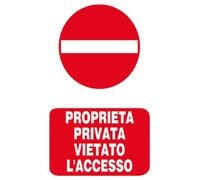 EcoTarga "Proprietà privata vietato l`accesso" 20 x 30 cm