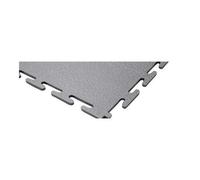 Ecotile E500/5/221 - Piastrelle standard in PVC, liscia, 500 mm x 500 mm x 5 mm, 4 pezzi, colore: Grigio