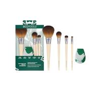 EcoTools Core Five, kit di pennelli e spugna per ombretto, fard, bronzer, eyeliner e fondotinta, spugna per sfumare il trucco, set da 5 pezzi