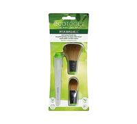 Ecotools Total Senses Brush Duo Set 3 pz Occhiali, Brown/Black, Taglia Unica Donna