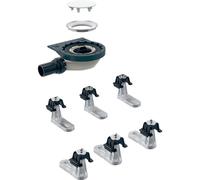 Scarico per piatti doccia Geberit con 6 canali, 154.021.00.1 per superficie doccia Setaplano, altezza acqua di tenuta 30 mm - 154.021.00.1