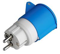 Ecova 20555 Adattatore Industriale con Spina Schuko e Presa Cee 2P+T 16A