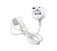 Ecova 30262 Prolunga 1 Presa P40 Schuko 16A con USB-A 18W e USB-C 20W PD