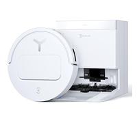 ECOVACS DEEBOT T50 PRO OMNI Robot Aspirapolvere con Funzione di Pulizia, Riempimento Automatico e Svuotamento, 15000 pa, Lavaggio mocio con acqua calda a 75 °C, ultra sottile 81 mm