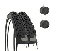 2 COPERTONI 20 X 1.95 (50-406) + CAMERE Pneumatici in Gomma TASSELLATI Neri MTB Bambino Mountain Bike