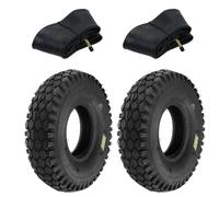 ECOVELO 2 KIT Pneumatici 4.10/3.50-4 + Camere con Valvola Curva Copertoni 4 PR Ricambio per Carriola Carrello Manuale Porta Pacchi