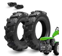 ECOVELO' 2 Pneumatici 4.00-10 TM + Camere d'Aria Copertoni ultra rinforzati 8PR Gomma ruote per uso Agricolo Tosaerba Falciatrice Motozappa Motocoltivatore