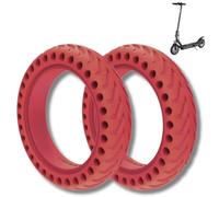 2 Pneumatici Monopattino Elettrico 8 1/2 x 2 Gomme Piene di Ricambio 8.5 x 2.0 Copertoni Anteriore/Posteriore Nido d'Ape (Rosso)